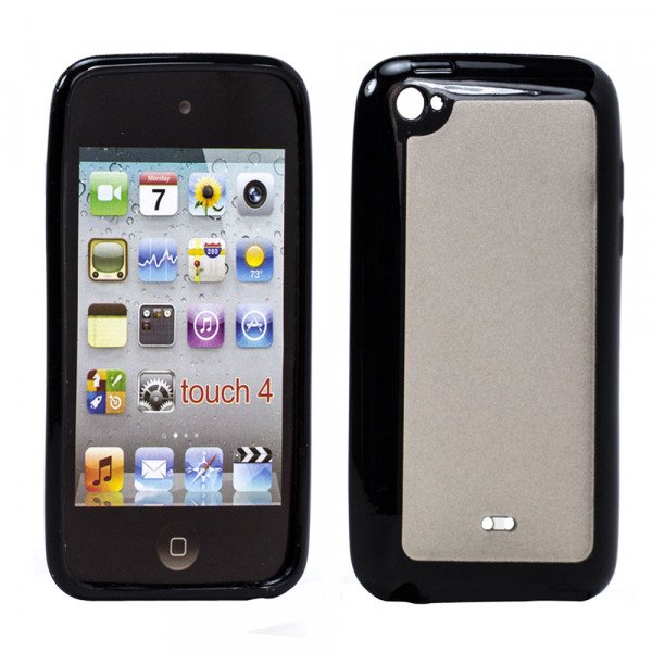 Wholesale Apple iPod Touch 4 Gummy Case (Black)